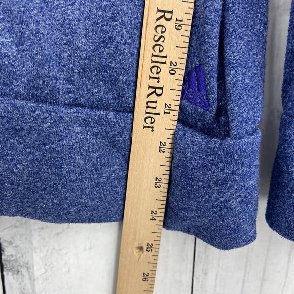 Adidas (L) Climawarm Womens Blue 1/2 Zip Athletic Pullover Sweater Sweatshirt - Picture 9 of 10